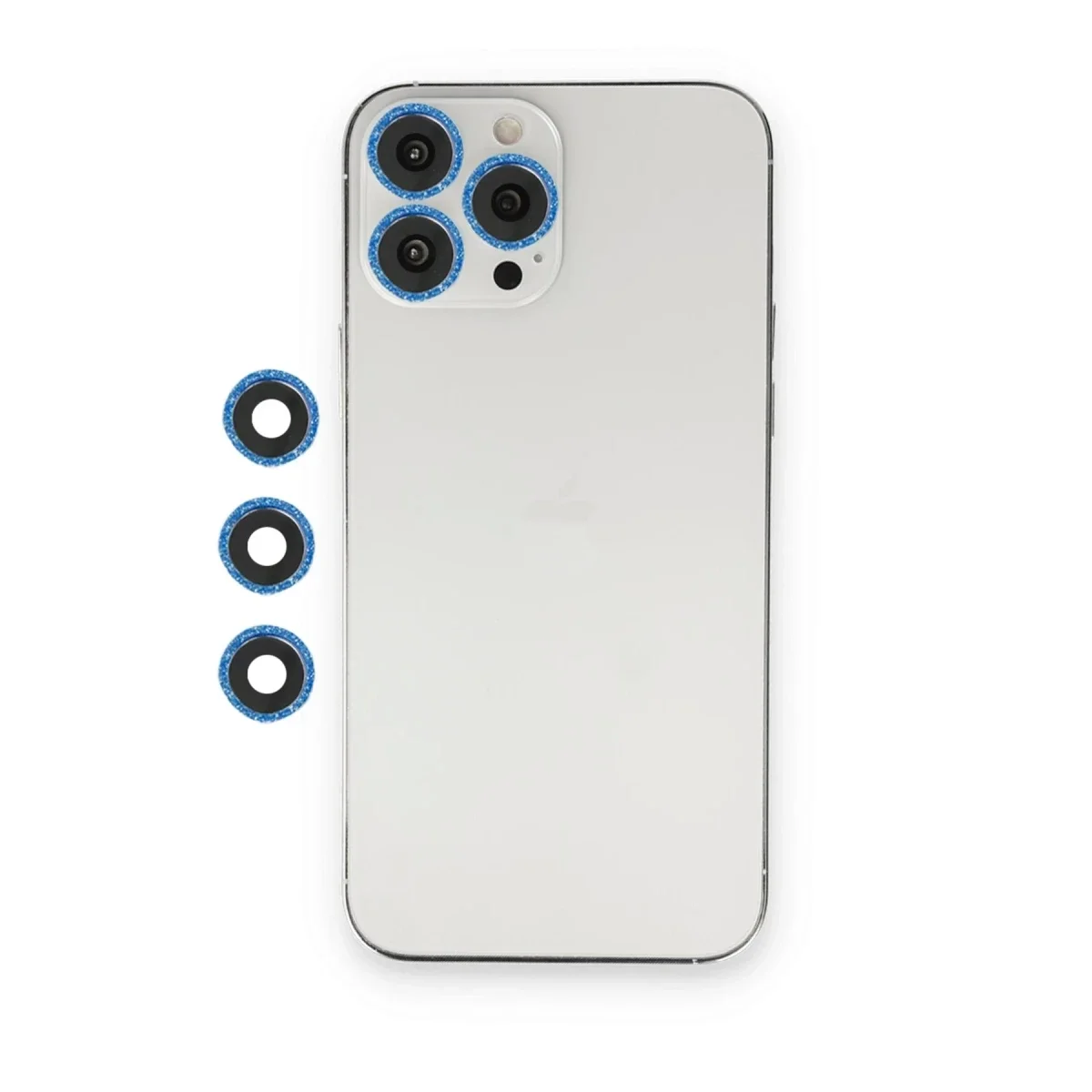 Apple iPhone 12 Pro Shine Kamera Lens - Mavi Apple iPhone 12 Pro Shine Kamera Lens - Mavi