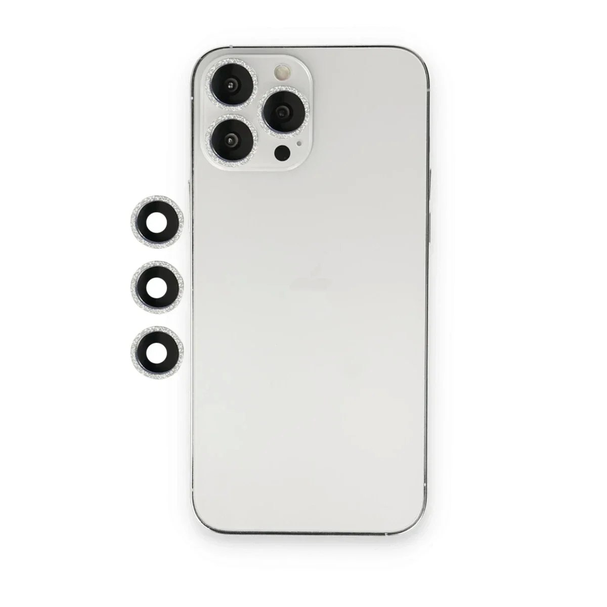 Apple iPhone 12 Pro Shine Kamera Lens - Gümüş
