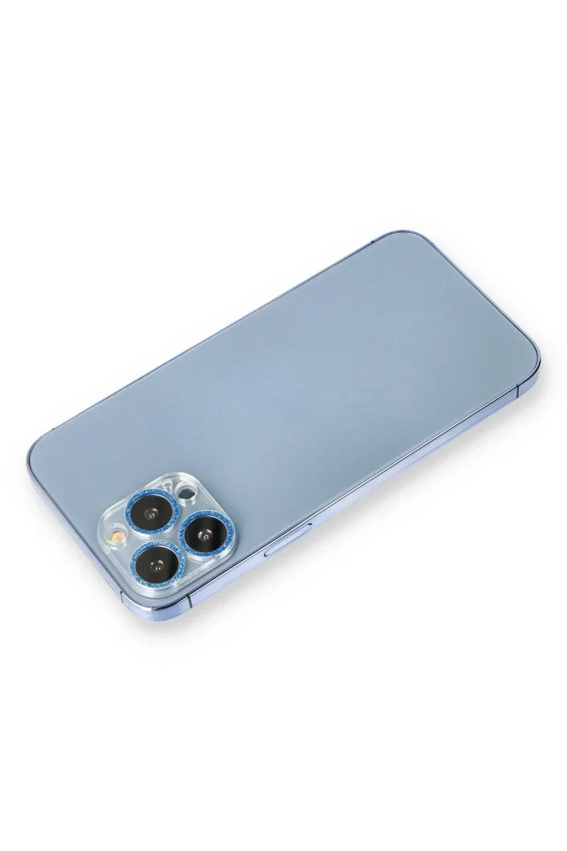 Apple iPhone 12 Pro Shine Kamera Lens Koruma Cam - Mavi Apple iPhone 12 Pro Shine Kamera Lens Koruma Cam - Mavi