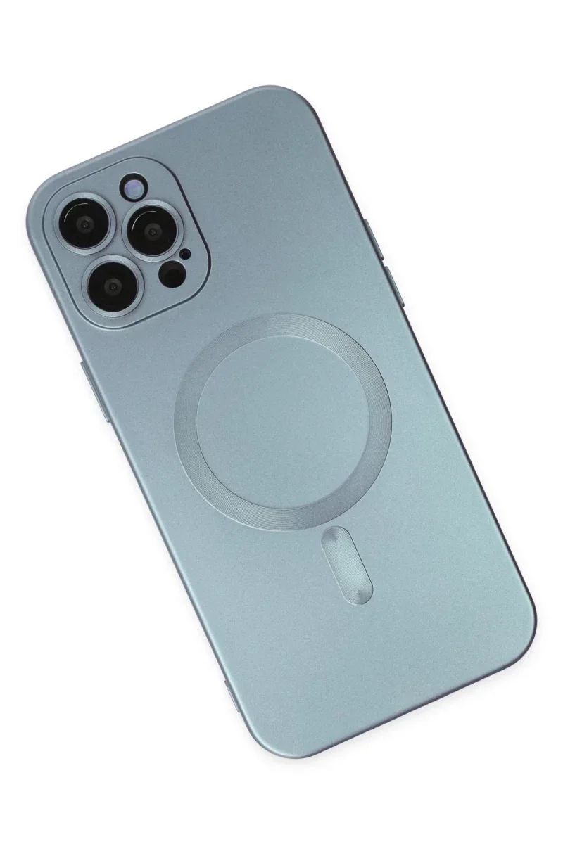 Apple iPhone 12 Pro Max Kılıf Moshi Lens Magneticsafe Silikon - Sierra Blue Apple iPhone 12 Pro Max Kılıf Moshi Lens Magneticsafe Silikon - Sierra Blue