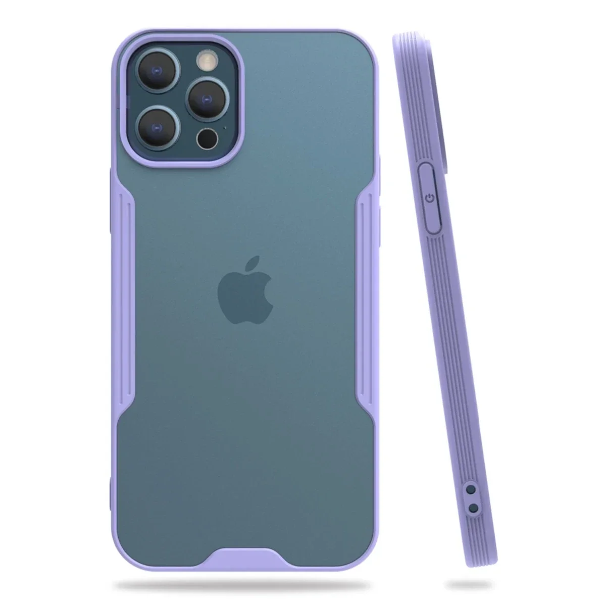 Apple iPhone 12 Pro Max Kılıf Platin Silikon - Lila Apple iPhone 12 Pro Max Kılıf Platin Silikon - Lila