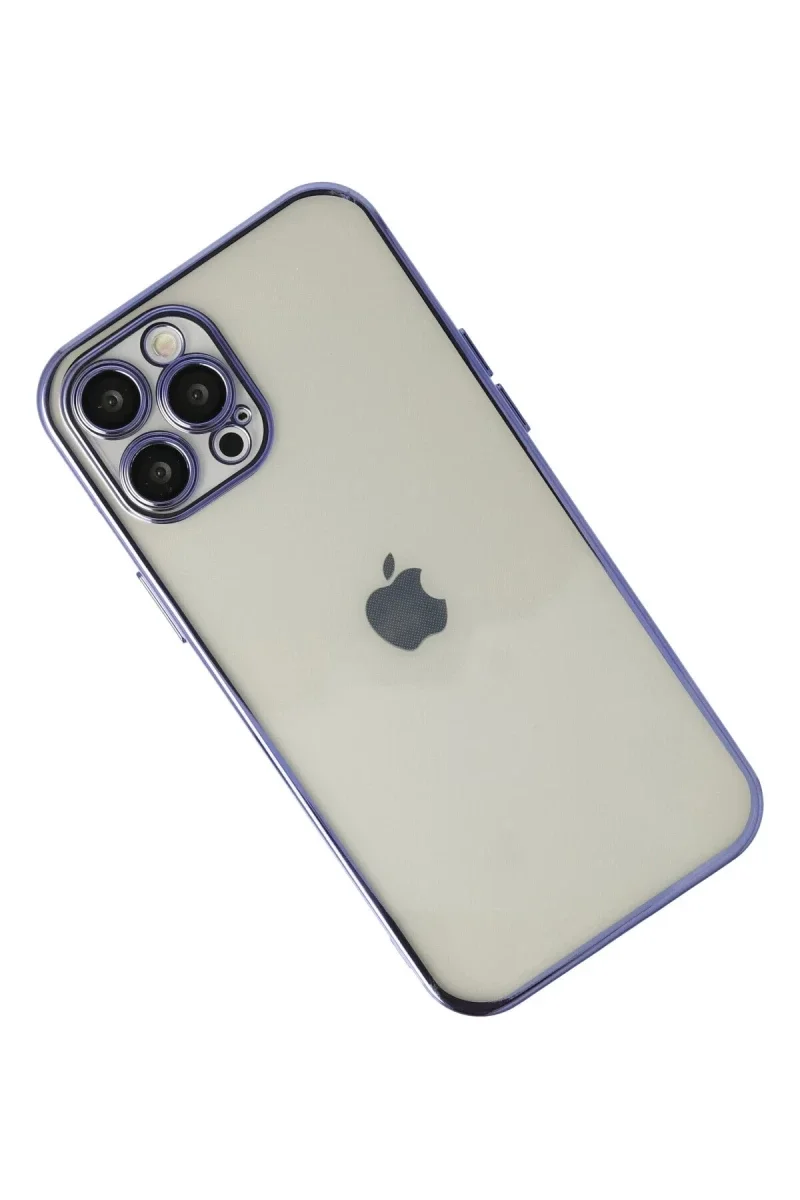 Apple iPhone 12 Pro Max Kılıf Razer Lensli Silikon - Mor Apple iPhone 12 Pro Max Kılıf Razer Lensli Silikon - Mor