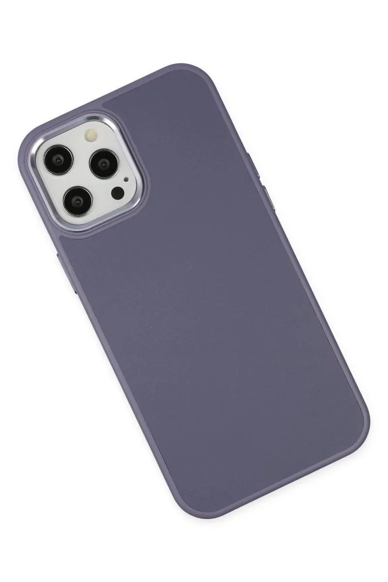 Apple iPhone 12 Pro Max Kılıf Asya Deri Silikon - Mor Apple iPhone 12 Pro Max Kılıf Asya Deri Silikon - Mor