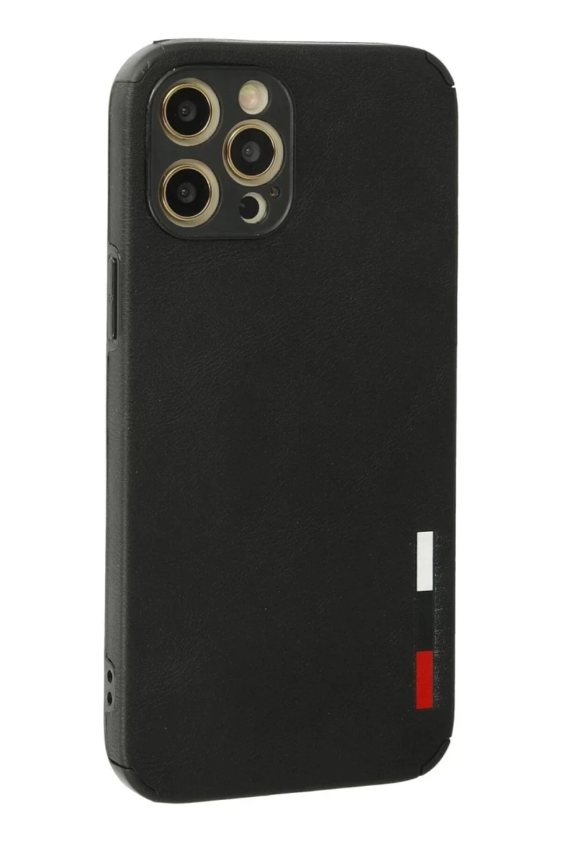 Apple iPhone 12 Pro Max Kılıf Loop Deri Silikon - Siyah Apple iPhone 12 Pro Max Kılıf Loop Deri Silikon - Siyah