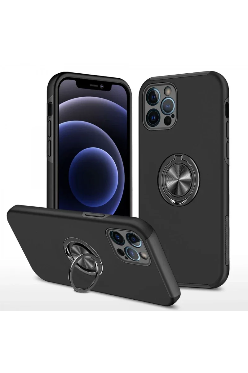 Apple iPhone 12 Pro Kılıf Elit Yüzüklü Kapak - Siyah Fiyatı, Yorumları ve Özellikleri