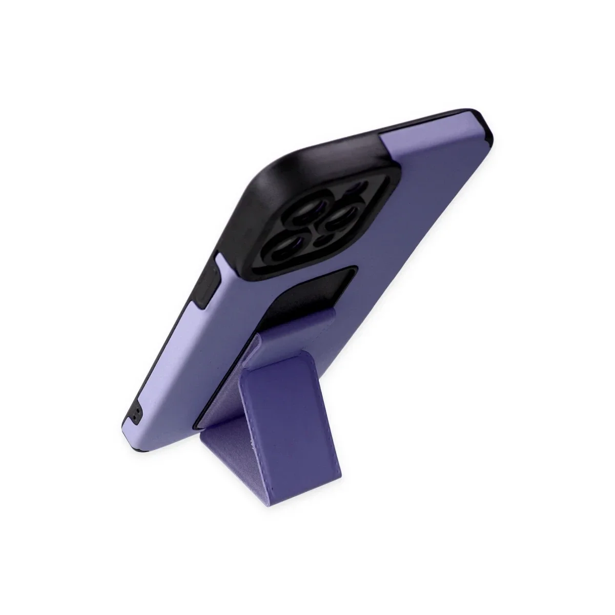 Apple iPhone 12 Pro Max Kılıf Mega Standlı Silikon - Lila Apple iPhone 12 Pro Max Kılıf Mega Standlı Silikon - Lila