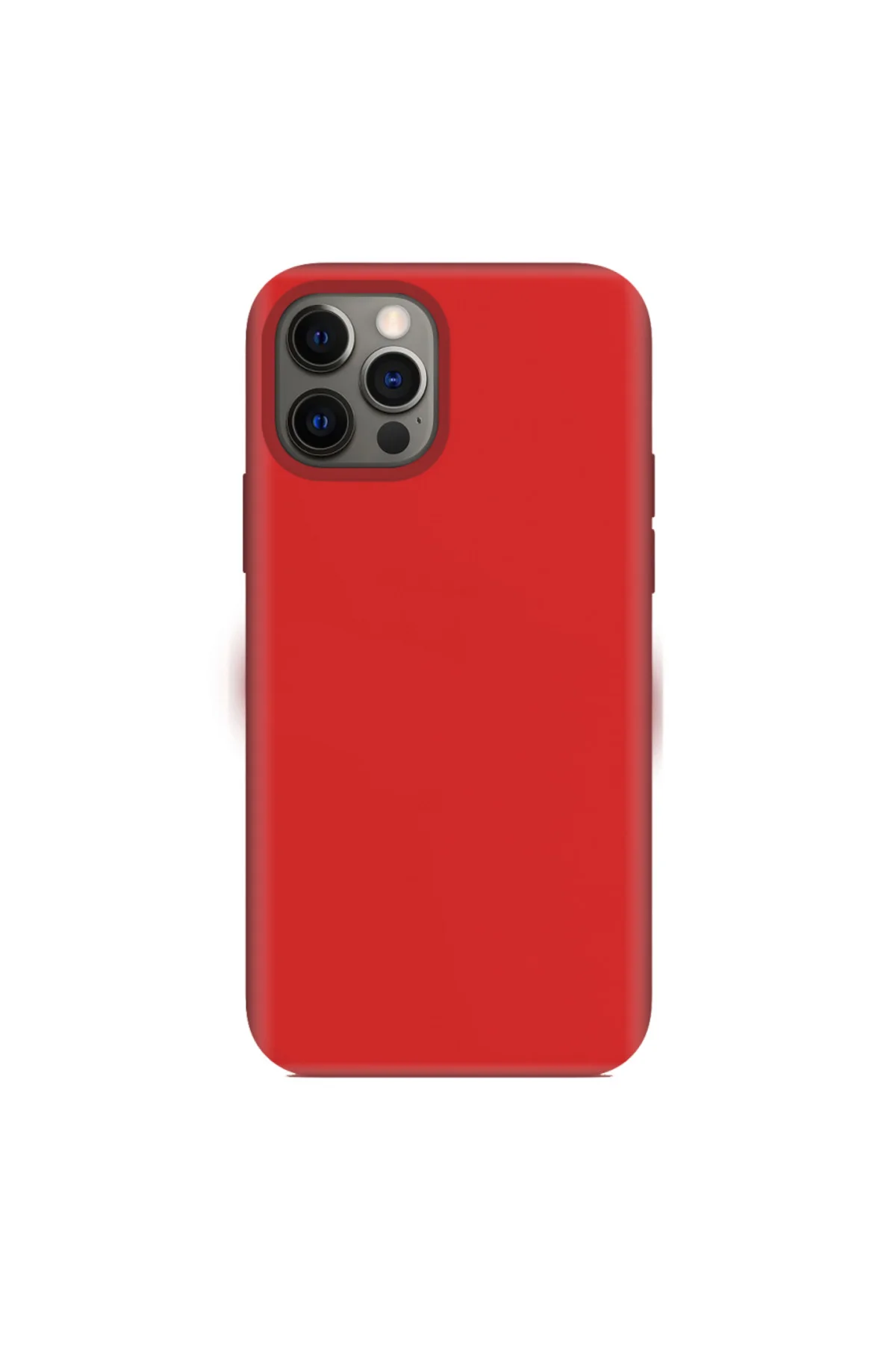 Apple iPhone 12 Pro 6.1'' İnce Mat Silikon Kılıf Kırmızı