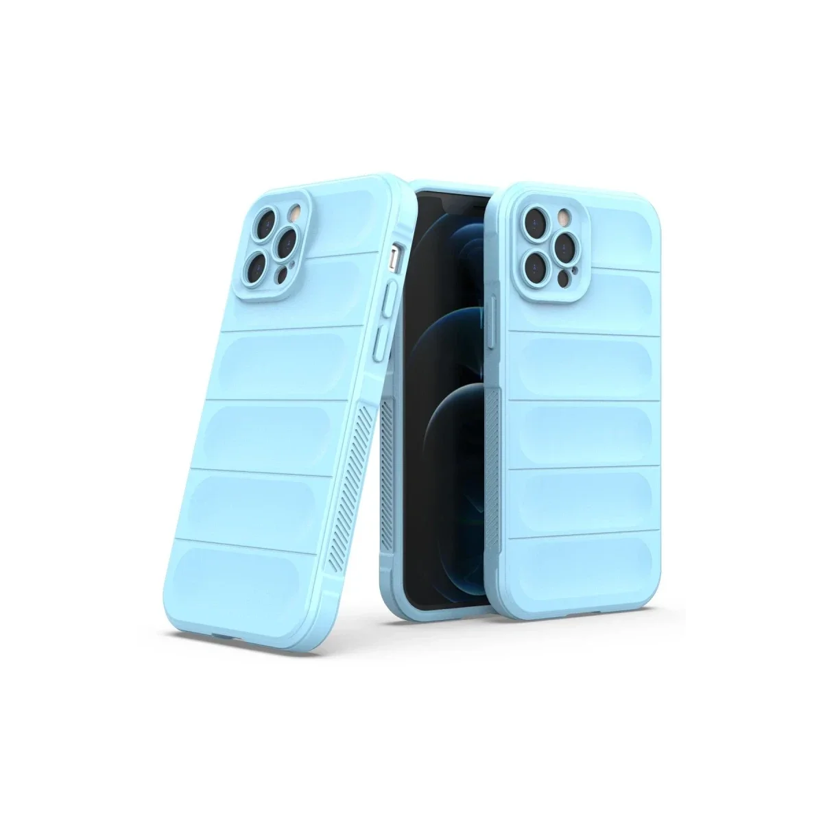 Apple iPhone 12 Pro Kılıf Optimum Silikon - Sky Blue Apple iPhone 12 Pro Kılıf Optimum Silikon - Sky Blue - Görsel 2