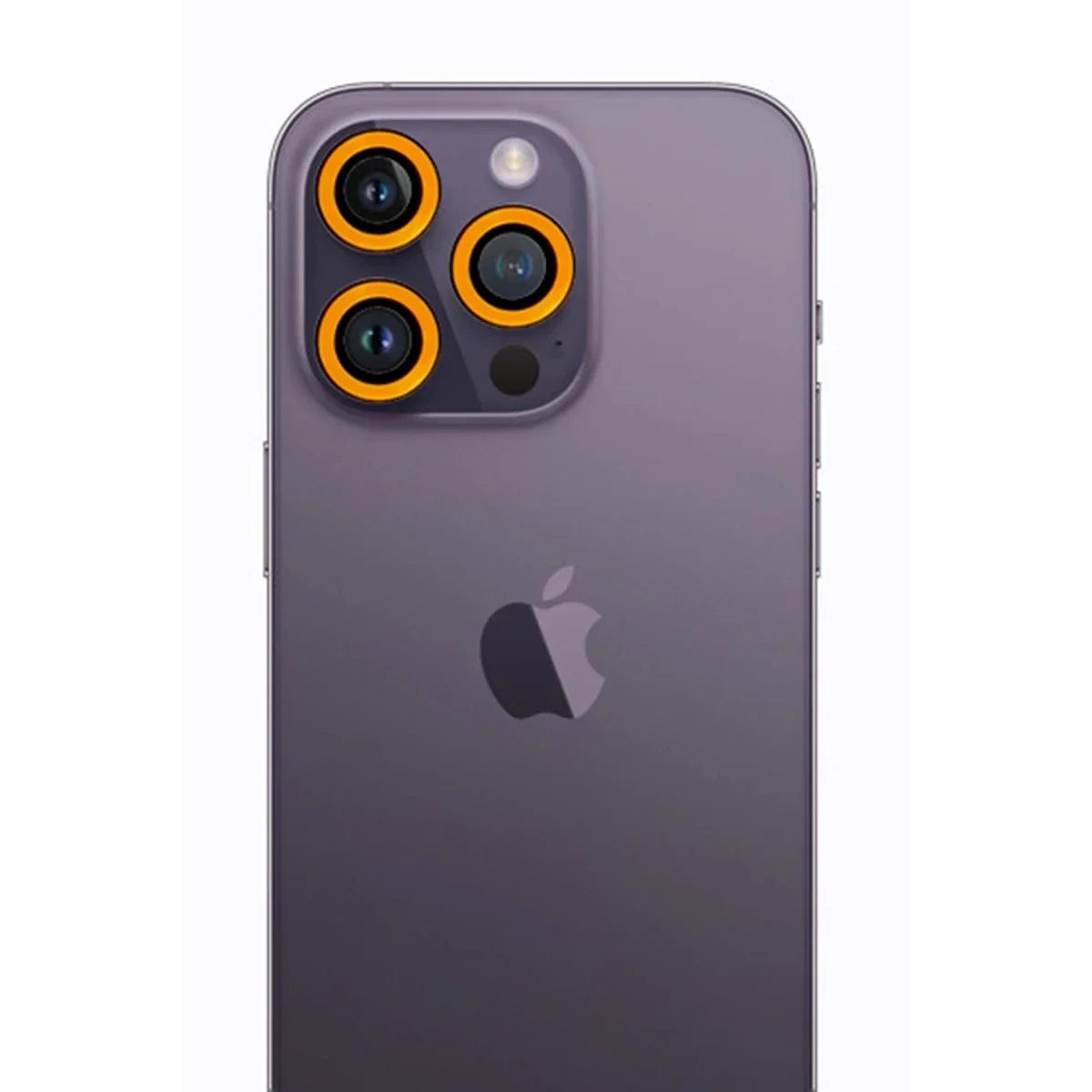 Apple iPhone 12 Pro Max Neon Fosforlu Kamera Lens - Sarı Apple iPhone 12 Pro Max Neon Fosforlu Kamera Lens - Sarı