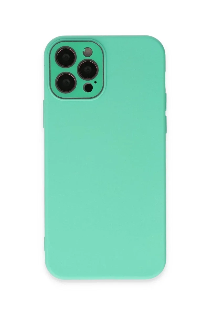 Apple iPhone 12 Pro Kılıf Lansman Glass Kapak - Turkuaz