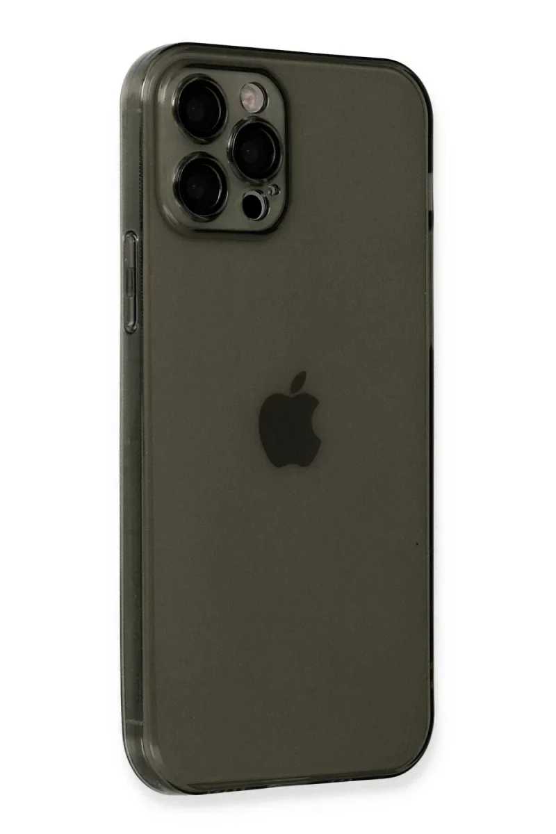Apple iPhone 12 Pro Max Kılıf Fly Lens Silikon - Siyah