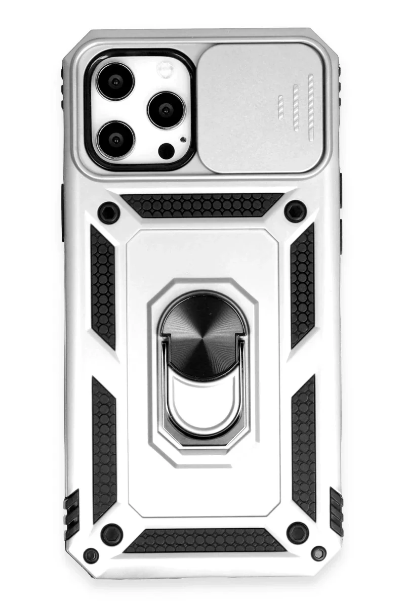 Apple iPhone 12 Pro Max Kılıf Pars Lens Yüzüklü Silikon - Gümüş Fiyatı, Yorumları ve Özellikleri