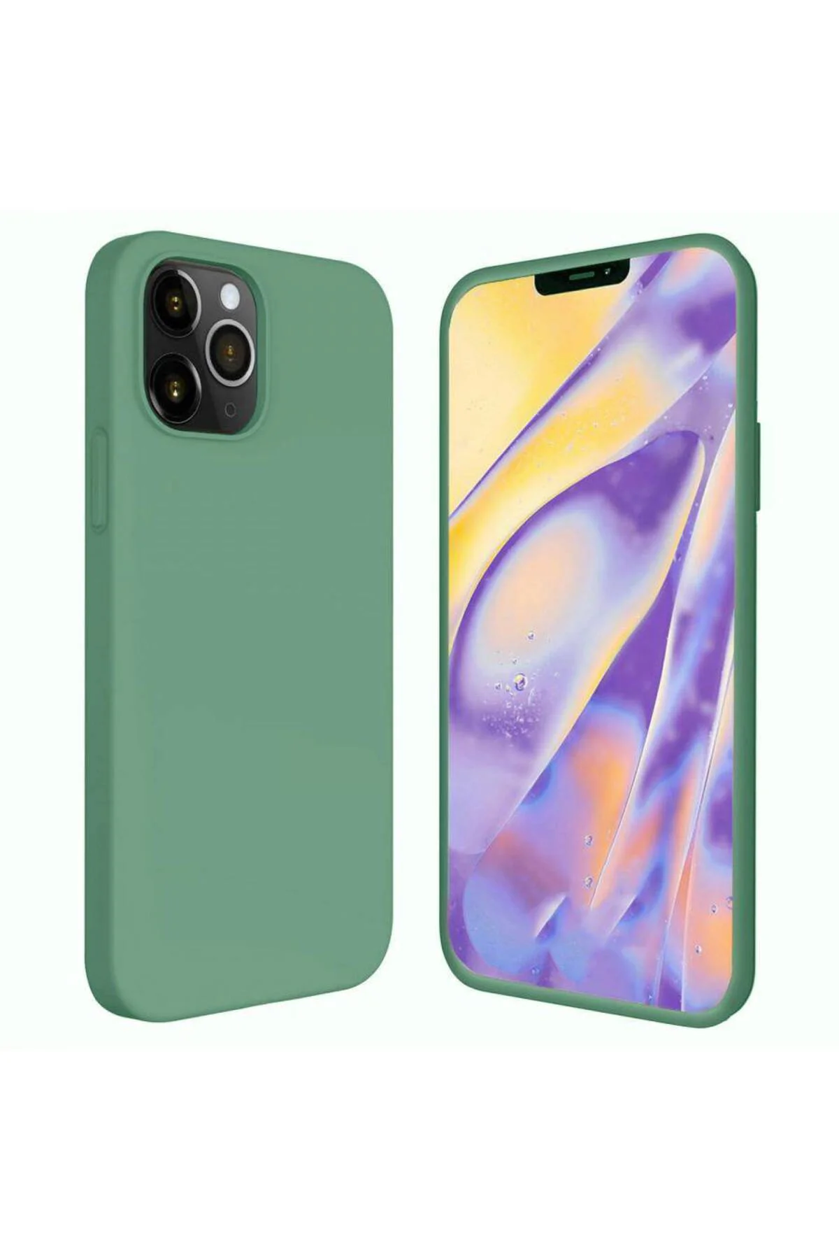 Apple iPhone 12 Pro 6.1'' İçi Kadife Silikon Kılıf Siyah