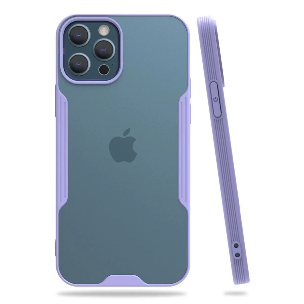 Apple iPhone 12 Pro Max Kılıf Platin Silikon - Lila Apple iPhone 12 Pro Max Kılıf Platin Silikon - Lila