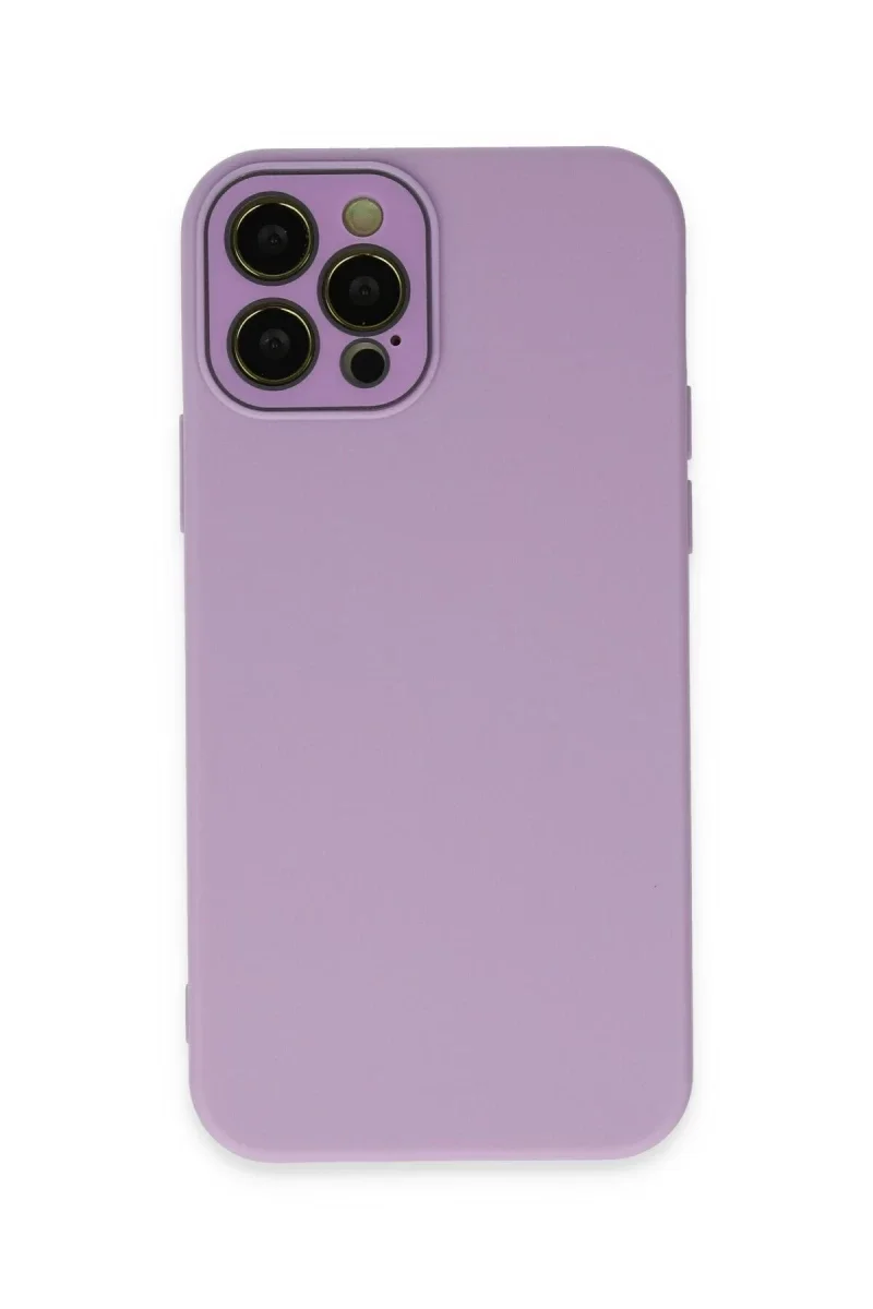 Apple iPhone 12 Pro Kılıf Lansman Glass Kapak - Lila Apple iPhone 12 Pro Kılıf Lansman Glass Kapak - Lila