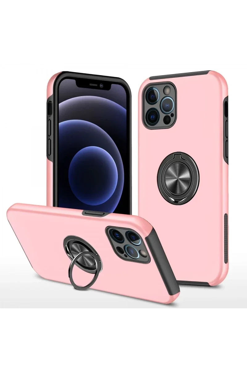 Apple iPhone 12 Pro Max Kılıf Elit Yüzüklü Kapak - Pembe Fiyatı, Yorumları ve Özellikleri