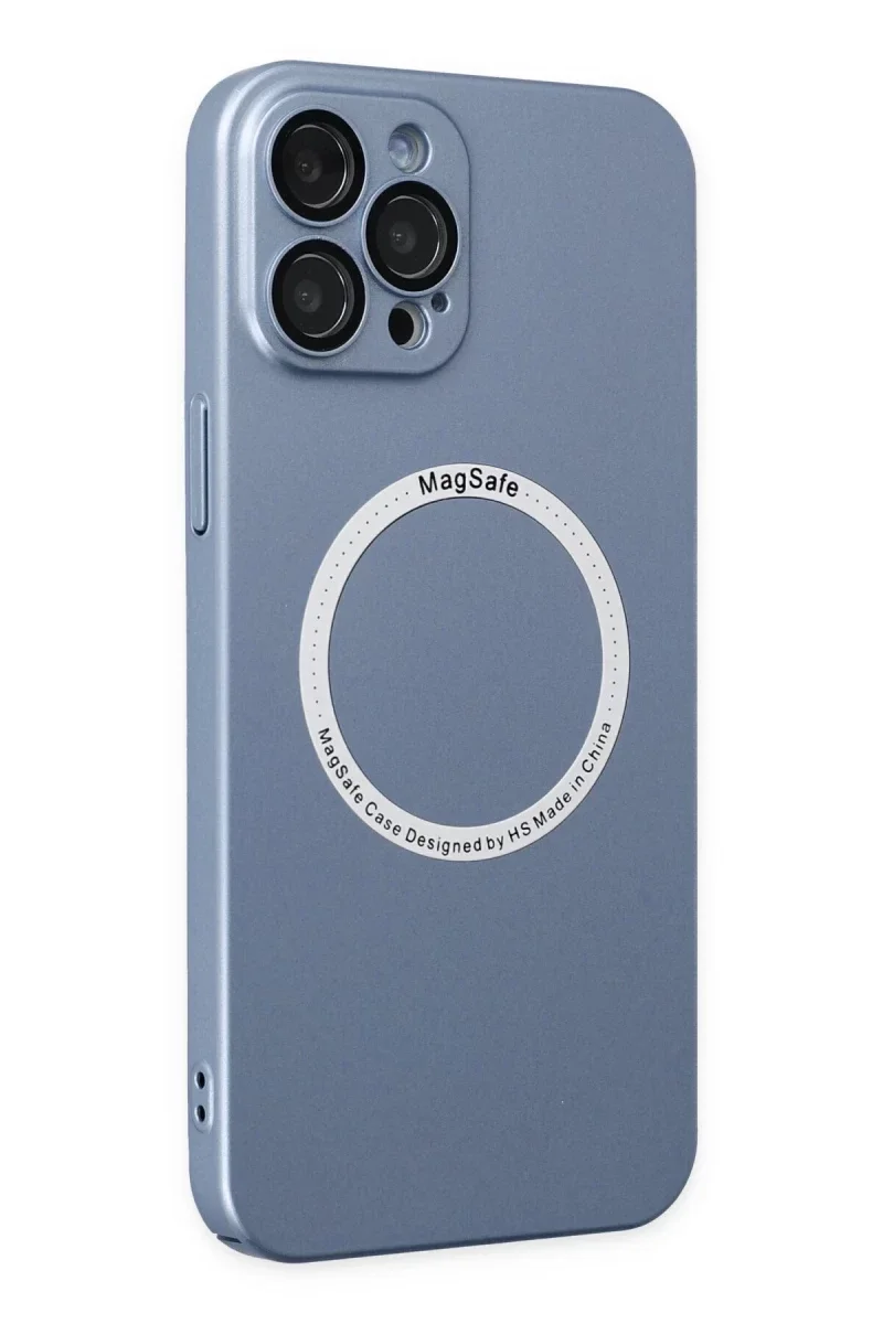 Apple iPhone 12 Pro Kılıf Jack Magneticsafe Lens Silikon - Sierra Blue