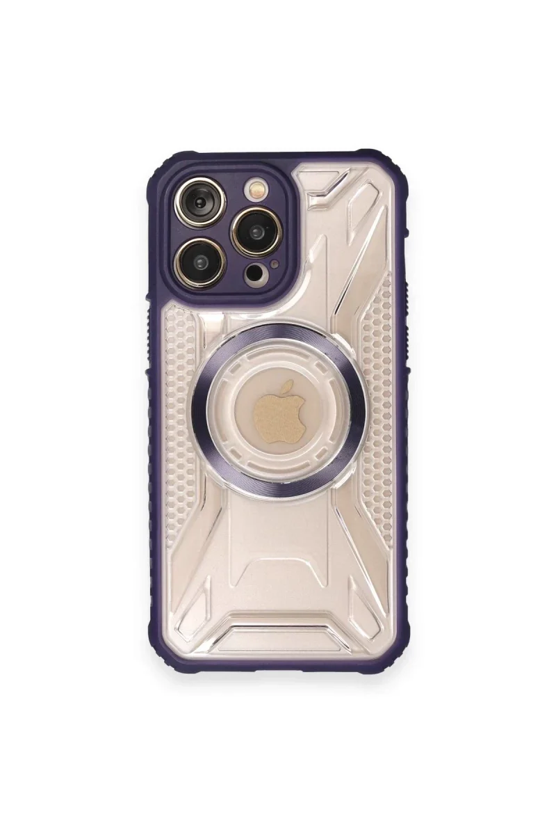 Apple iPhone 12 Pro Max Kılıf Prag Magneticsafe Kapak - Derin Mor