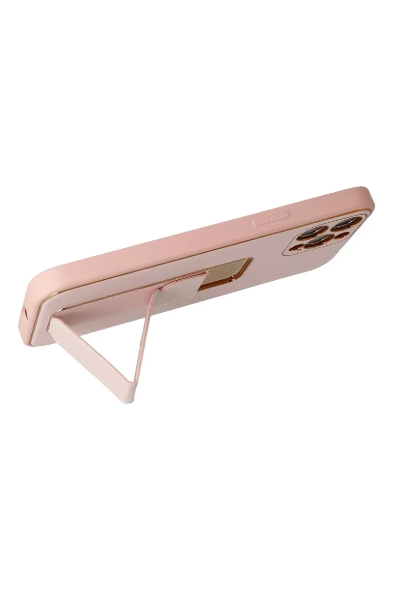 Apple iPhone 12 Pro Kılıf Coco Deri Standlı Kapak - Pembe Apple iPhone 12 Pro Kılıf Coco Deri Standlı Kapak - Pembe