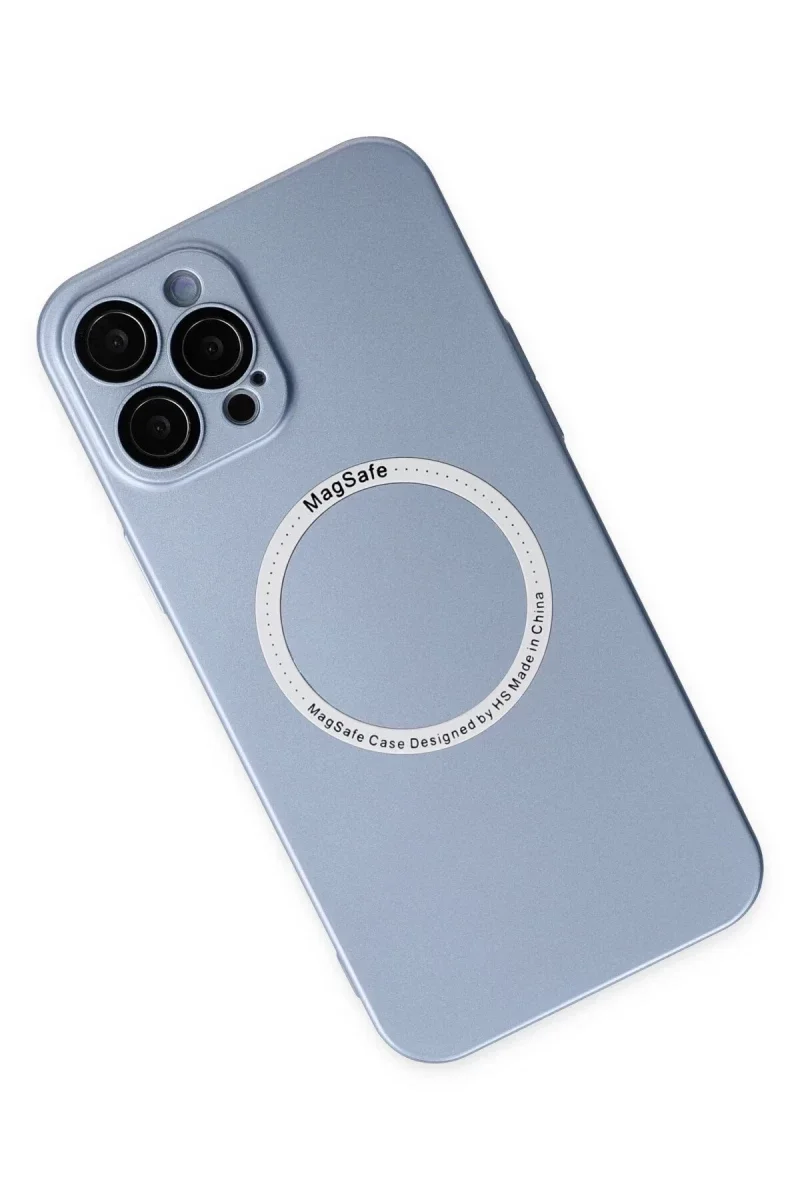 Apple iPhone 12 Pro Kılıf Jack Magneticsafe Lens Silikon - Sierra Blue