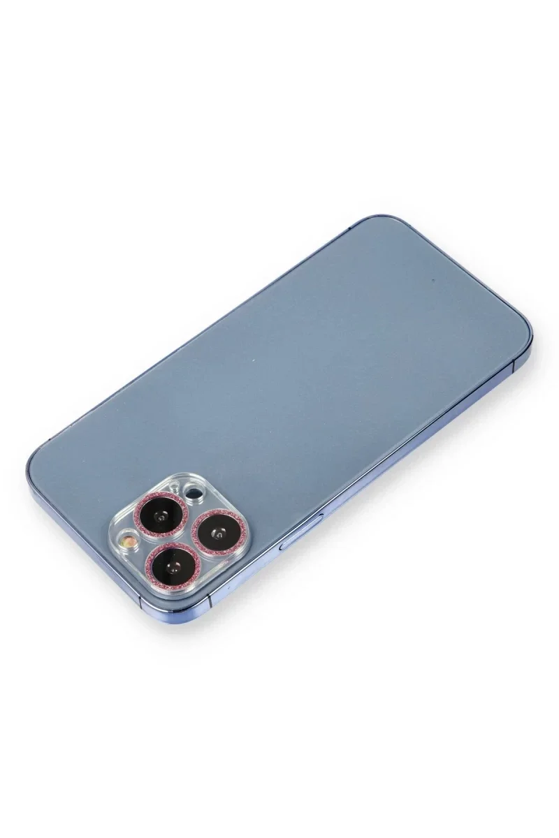 Apple iPhone 12 Pro Shine Kamera Lens Koruma Cam - Pembe Apple iPhone 12 Pro Shine Kamera Lens Koruma Cam - Pembe