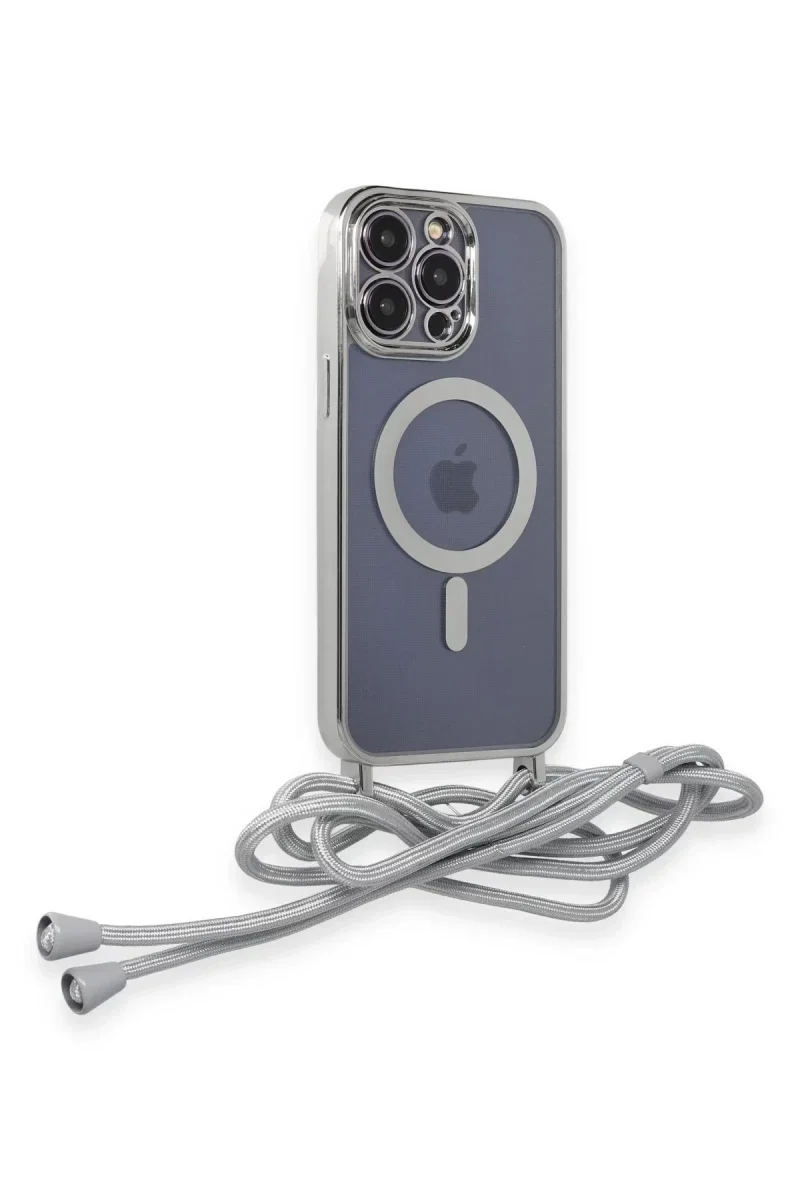 Apple iPhone 12 Pro Kılıf Divo Lazer Askılı Magsafe Kapak - Gümüş Fiyatı, Yorumları ve Özellikleri