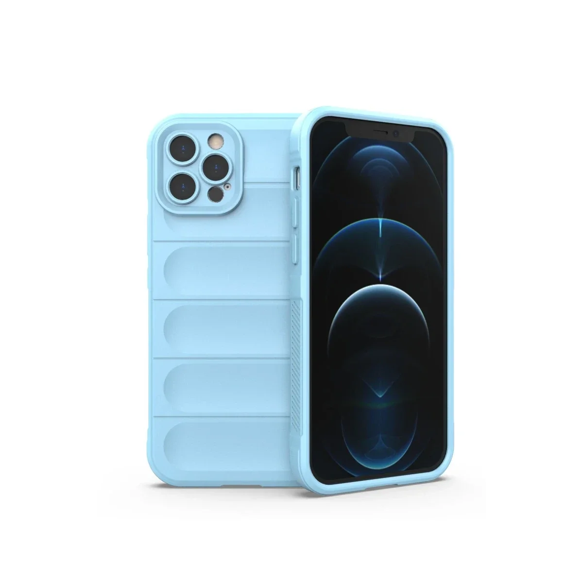 Apple iPhone 12 Pro Kılıf Optimum Silikon - Sky Blue Apple iPhone 12 Pro Kılıf Optimum Silikon - Sky Blue