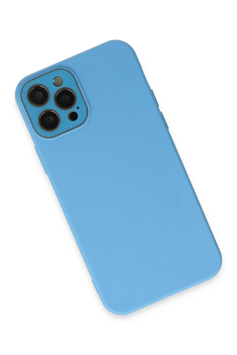 Apple iPhone 12 Pro Kılıf Lansman Glass Kapak - Mavi Apple iPhone 12 Pro Kılıf Lansman Glass Kapak - Mavi