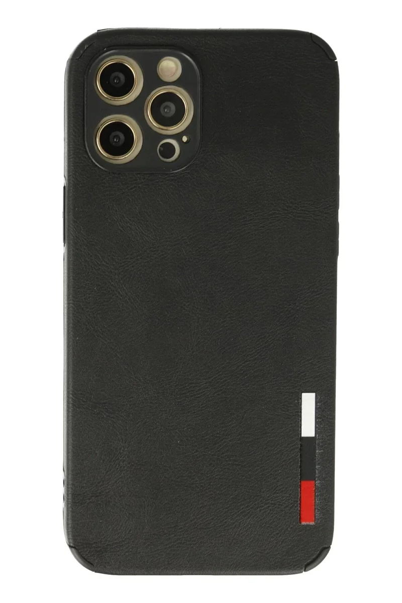 Apple iPhone 12 Pro Kılıf Loop Deri Silikon - Siyah Apple iPhone 12 Pro Kılıf Loop Deri Silikon - Siyah