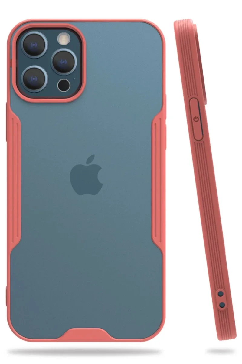 Apple iPhone 12 Pro Max Kılıf Platin Silikon - Pembe Apple iPhone 12 Pro Max Kılıf Platin Silikon - Pembe