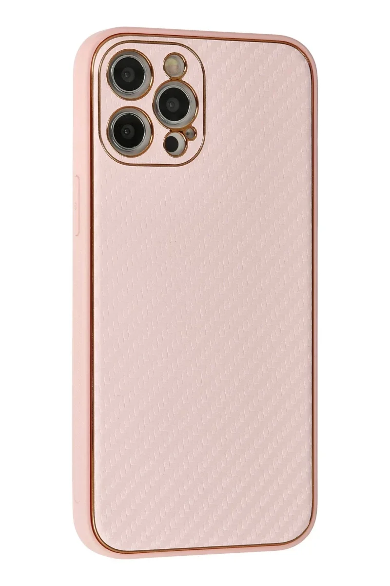 Apple iPhone 12 Pro Max Kılıf Coco Karbon Silikon - Pembe Apple iPhone 12 Pro Max Kılıf Coco Karbon Silikon - Pembe