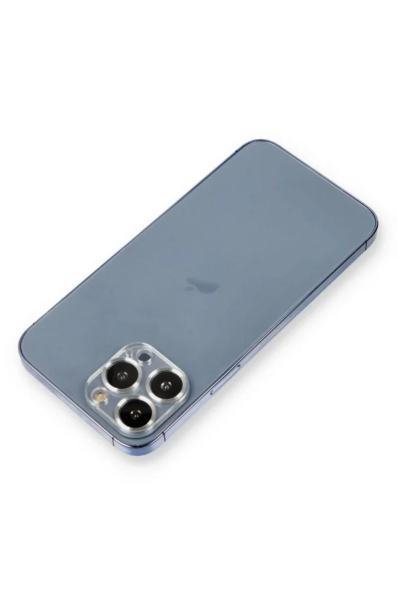 Apple iPhone 12 Pro Metal Kamera Lens Koruma Cam - Gümüş Apple iPhone 12 Pro Metal Kamera Lens Koruma Cam - Gümüş