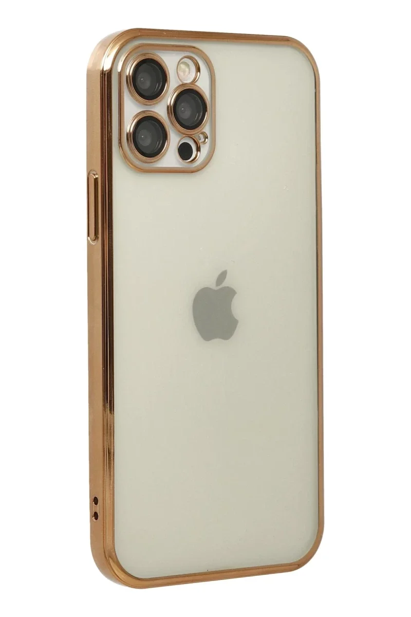 Apple iPhone 12 Pro Kılıf Razer Lensli Silikon - Gold