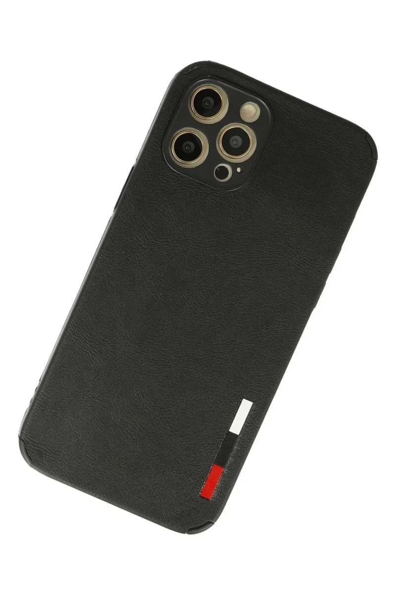 Apple iPhone 12 Pro Max Kılıf Loop Deri Silikon - Siyah Apple iPhone 12 Pro Max Kılıf Loop Deri Silikon - Siyah