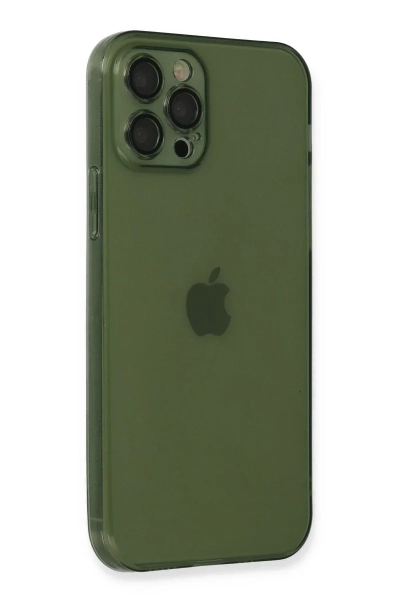 Apple iPhone 12 Pro Max Kılıf Fly Lens Silikon - Yeşil