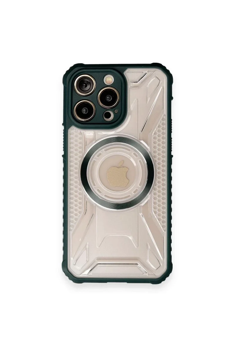 Apple iPhone 12 Pro Max Kılıf Prag Magneticsafe Kapak - Koyu Yeşil Apple iPhone 12 Pro Max Kılıf Prag Magneticsafe Kapak - Koyu Yeşil
