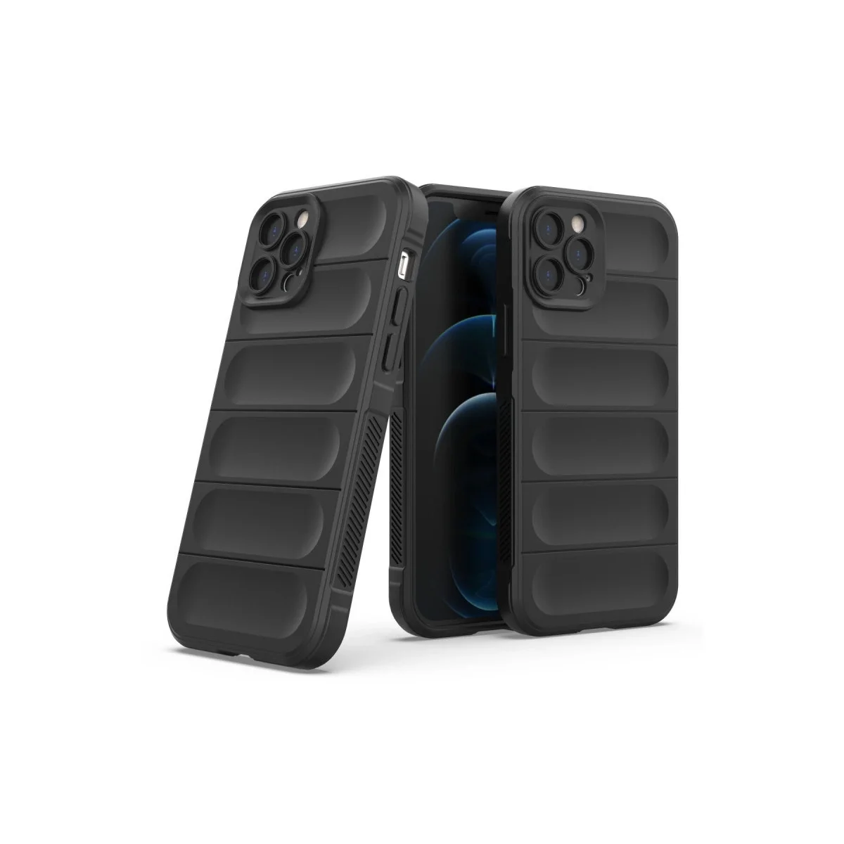 Apple İphone 12 Pro Kılıf Optimum Silikon - Siyah Apple İphone 12 Pro Kılıf Optimum Silikon - Siyah
