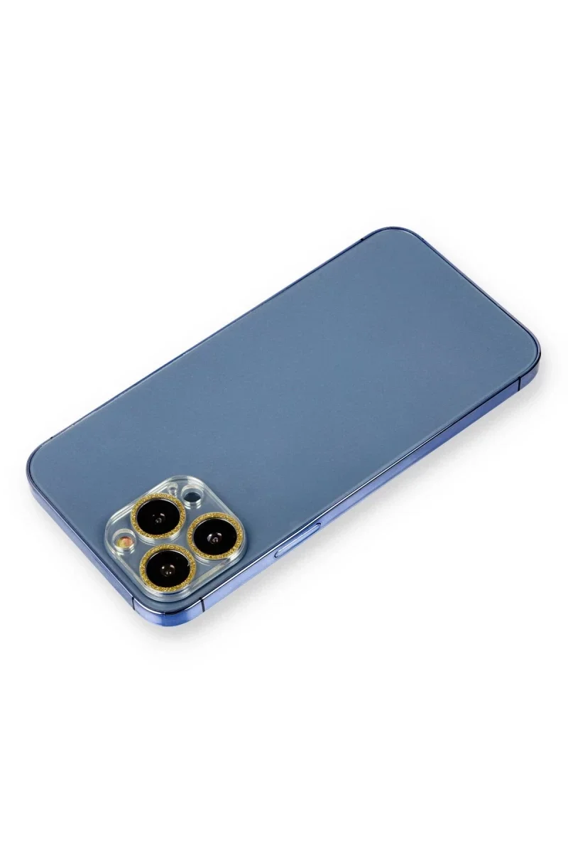 Apple iPhone 12 Pro Shine Kamera Lens Koruma Cam - Gold Apple iPhone 12 Pro Shine Kamera Lens Koruma Cam - Gold