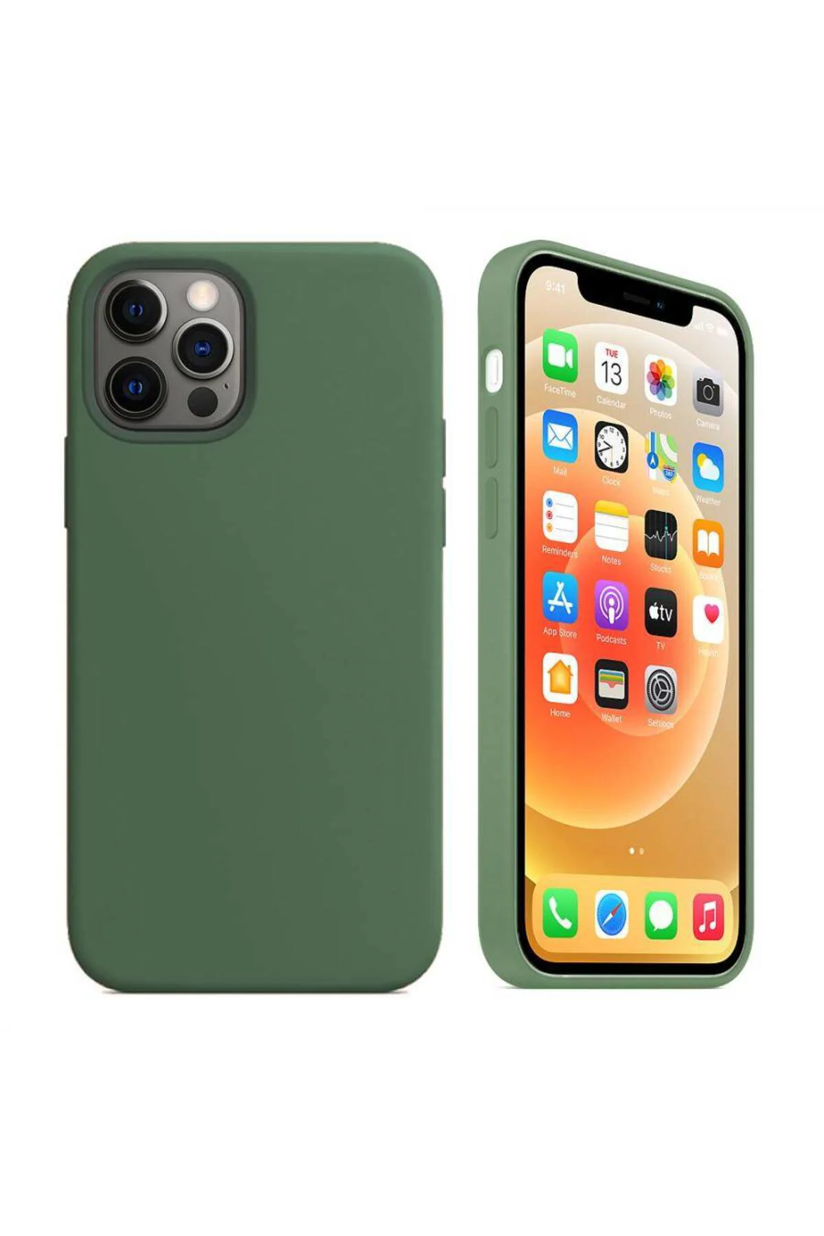 Apple iPhone 12 Pro Max 6.7'' İçi Kadife Silikon Kılıf Siyah