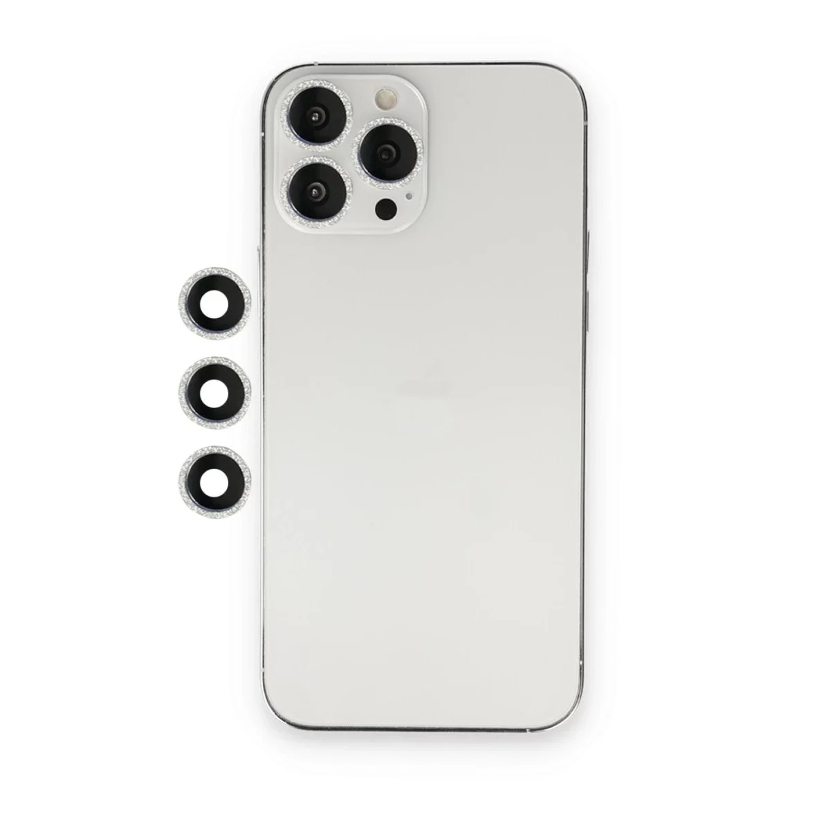 Apple iPhone 12 Pro Shine Kamera Lens - Gümüş