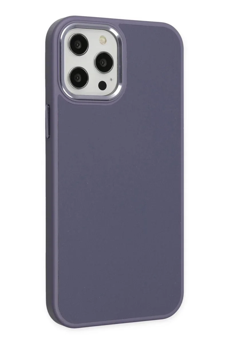 Apple iPhone 12 Pro Max Kılıf Asya Deri Silikon - Mor Apple iPhone 12 Pro Max Kılıf Asya Deri Silikon - Mor