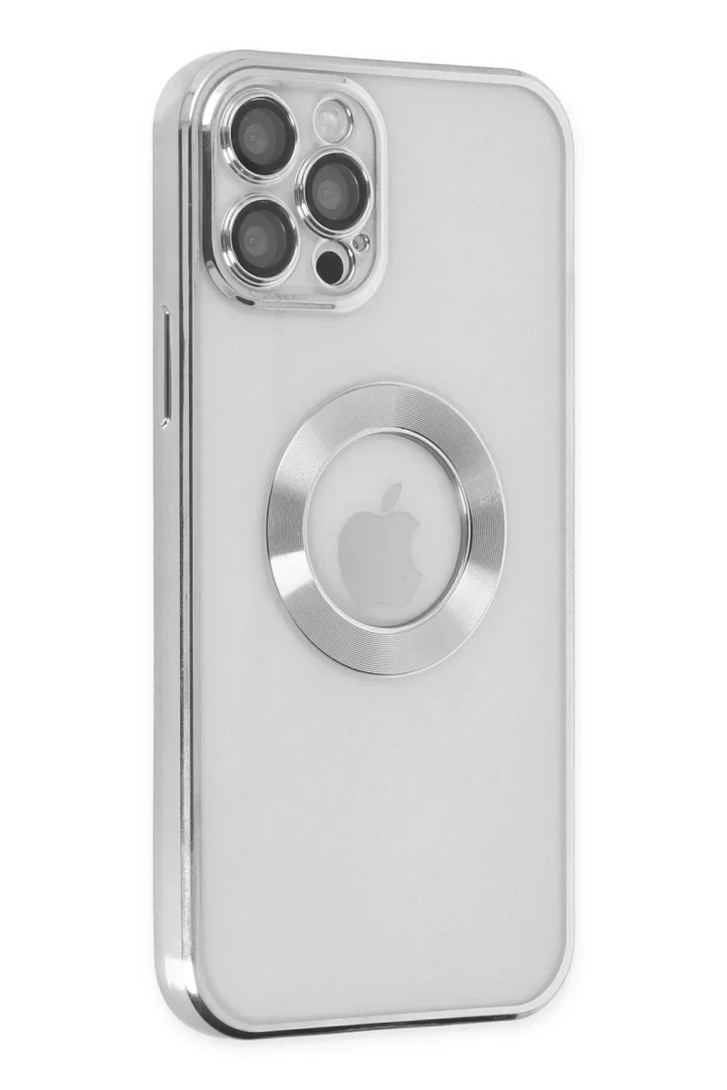Apple iPhone 12 Pro Kılıf Slot Silikon - Gümüş