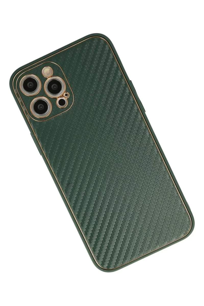 Apple iPhone 12 Pro Kılıf Coco Karbon Silikon - Yeşil Apple iPhone 12 Pro Kılıf Coco Karbon Silikon - Yeşil