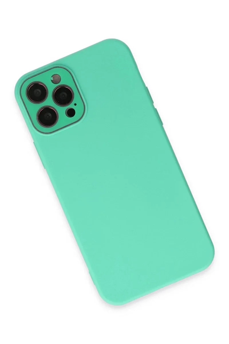 Apple iPhone 12 Pro Kılıf Lansman Glass Kapak - Turkuaz