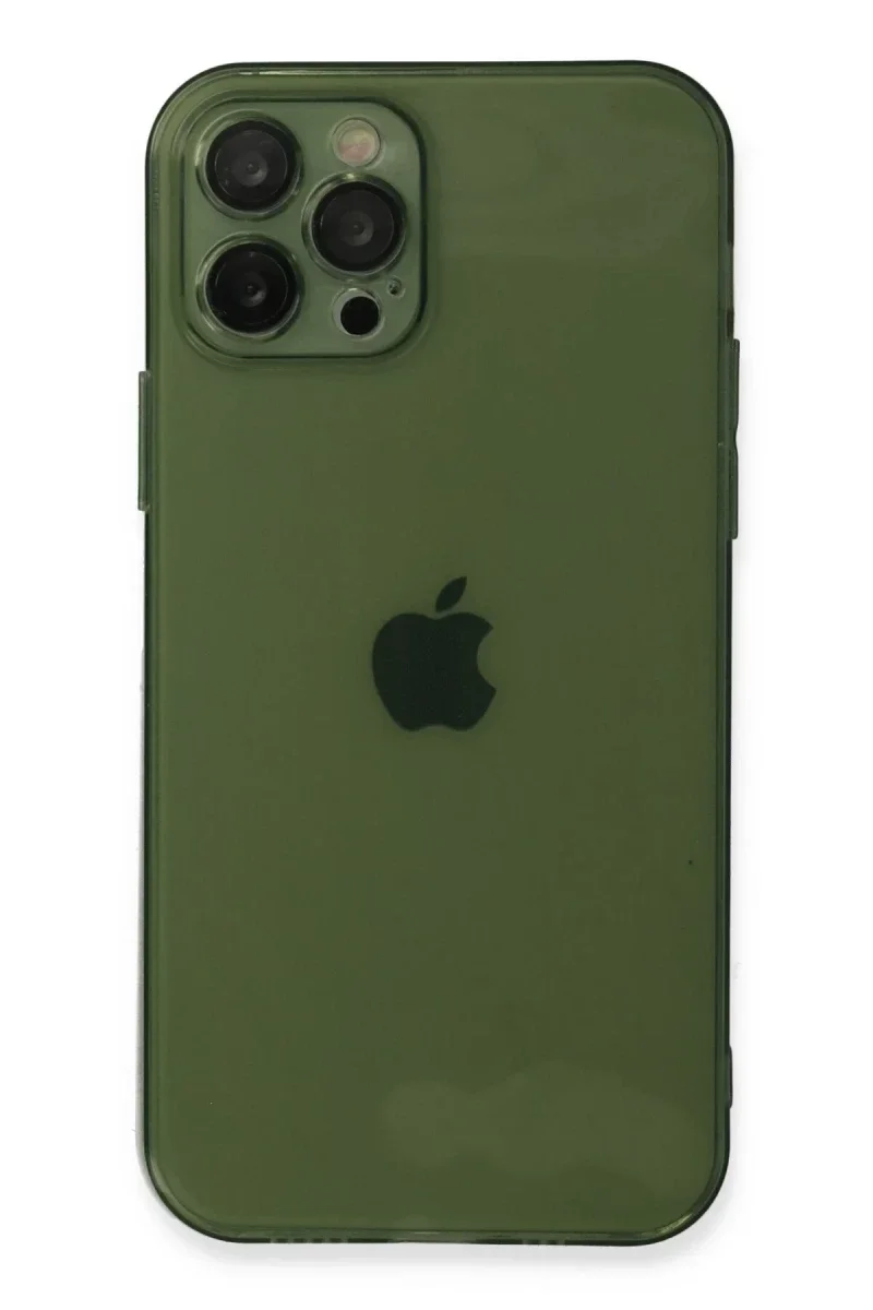 Apple iPhone 12 Pro Max Kılıf Fly Lens Silikon - Yeşil