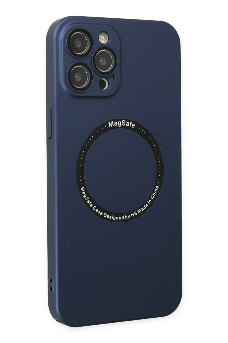 Apple iPhone 12 Pro Kılıf Jack Magneticsafe Lens Silikon - Lacivert