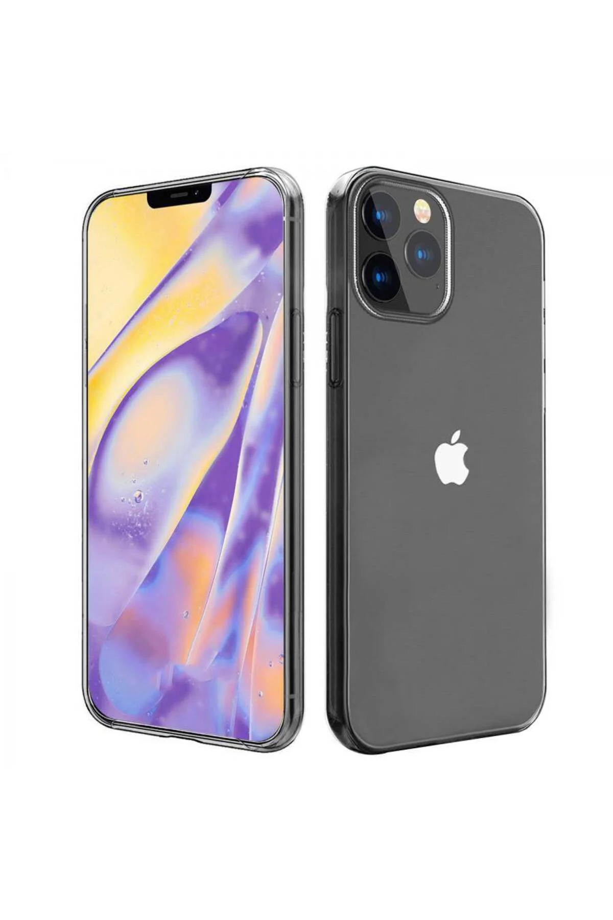 Apple iPhone 12 Pro 6.1'' Ultra İnce Silikon Kılıf Şeffaf