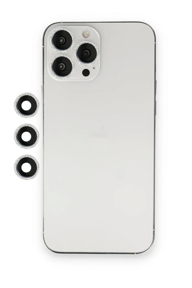 Apple iPhone 12 Pro Shine Kamera Lens - Gümüş