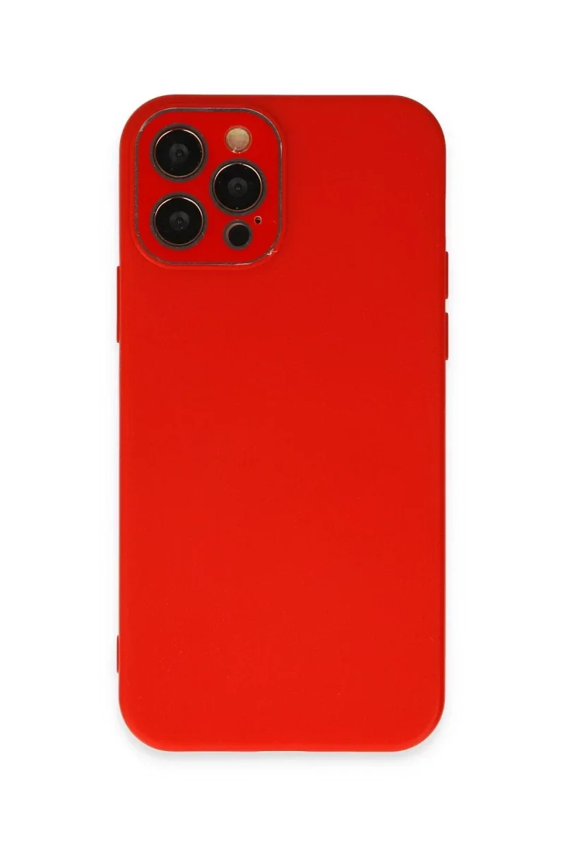 Apple iPhone 12 Pro Kılıf Lansman Glass Kapak - Kırmızı