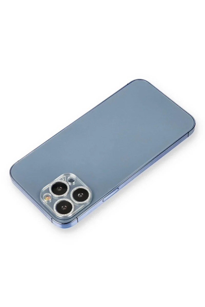 Apple iPhone 12 Pro Shine Kamera Lens Koruma Cam - Gümüş Apple iPhone 12 Pro Shine Kamera Lens Koruma Cam - Gümüş